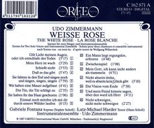 Udo Zimmermann (1943-2021): Die Weiße Rose, CD