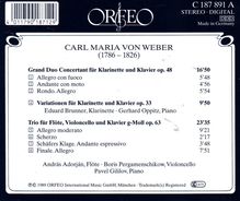 Carl Maria von Weber (1786-1826): Gr.Duo Concertant für Klarinette &amp; Klavier op.48, CD