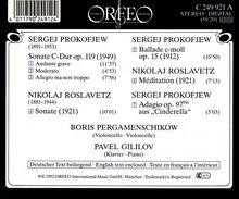 Serge Prokofieff (1891-1953): Sonate für Cello &amp; Klavier op.119, CD