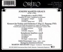 Joseph Martin Kraus (1756-1792): Symphonie funebre c-moll, CD