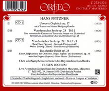Hans Pfitzner (1869-1949): Eichendorff-Kantate "Von dt.Seele" op.28, 2 CDs