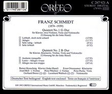 Franz Schmidt (1874-1939): Klavierquintett G-dur, CD