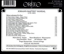 Johann Baptist (Jan Krtitel) Vanhal (1739-1813): Missa solemnis in Es, CD