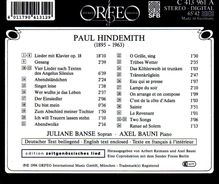 Paul Hindemith (1895-1963): 34 Klavierlieder, CD