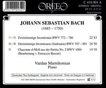 Johann Sebastian Bach (1685-1750): Inventionen &amp; Sinfonias BWV 772-801, CD