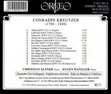 Conradin Kreutzer (1780-1849): Lieder, CD