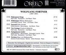 Wolfgang Fortner (1907-1987): Lieder, CD