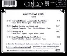 Wolfgang Rihm (1952-2024): Lieder, CD