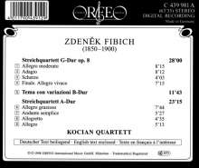 Zdenek Fibich (1850-1900): Streichquartette Nr.1 &amp; 2 in A &amp; G, CD