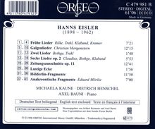 Hanns Eisler (1898-1962): Lieder, CD