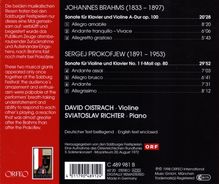 Serge Prokofieff (1891-1953): Sonate für Violine &amp; Klavier Nr.1 op.80, CD