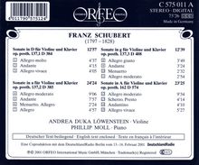 Franz Schubert (1797-1828): Violinsonaten D.384,385,408 (Sonatinen für Violine &amp; Klavier), CD