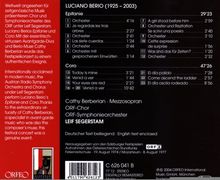 Luciano Berio (1925-2003): Epifanie, CD