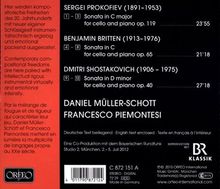 Daniel Müller-Schott - Britten / Prokofieff / Schostakowitsch, CD