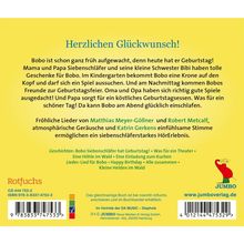 Bobo Siebenschläfer hat Geburtstag!, CD