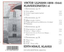 Viktor Ullmann (1898-1944): Klaviersonaten Nr.1-4, CD