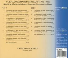 Wolfgang Amadeus Mozart (1756-1791): Variationen KV 24,25,179,180,264,265,352-354, 2 CDs