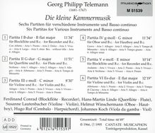 Georg Philipp Telemann (1681-1767): Die Kleine Kammermusik, CD