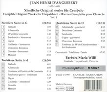 Jean-Henri d'Anglebert (1629-1691): Sämtliche Cembalowerke Vol.1, CD