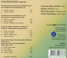 Wilhelm Hill (1836-1902): Sonate für Violine &amp; Klavier op.20, CD