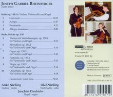 Josef Rheinberger (1839-1901): Suite für Violine,Cello &amp; Orgel op.149, CD