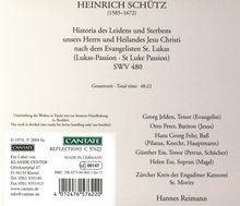 Heinrich Schütz (1585-1672): Lukas-Passion SWV 480, CD