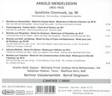 Arnold Mendelssohn (1855-1933): Geistliche Chormusik op.90, CD
