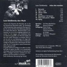 Leon Schidlowsky (geb. 1931): Misa Sine Nomine, CD