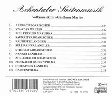 Achentaler Saitenmusik: Volksmusik Im Gasthaus, CD