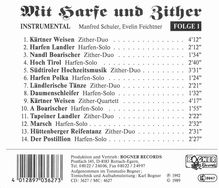 Mit Harfe und Zither, CD