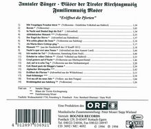 Inntaler Sänger: Eröffnet die Pforten, CD