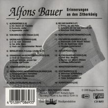 Alfons Bauer: Erinnerung An Den Zithe, CD
