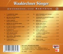 Waakirchner Sänger: Unvergängliche Raritäten, CD