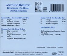 Antonio Rosetti (1750-1792): Hornkonzerte Nr.1,2,6, CD