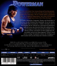 Titel: "POWERMAN". Inhalt: Actionreiche Geschichte mit Jackie Chan in Barcelona. Sprache: Deutsch, Kantonesisch. Laufzeit: ca. 110 Min.