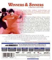 "Winners & Sinners" Limited Edition, Kung-Fu-Fights, Autokarambolagen. Enthält 4K Ultra HD und Blu-ray. Sprache Deutsch.
