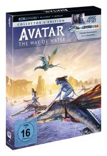 Avatar: The Way of Water (Collector's Edition) (Ultra HD Blu-ray &amp; Blu-ray im Digipack), 1 Ultra HD Blu-ray und 3 Blu-ray Discs