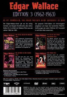"Edgar Wallace Edition 3 (1962-1963). Es ist unmöglich, von Edgar Wallace nicht gefesselt zu sein!" Vier Filmtitel mit Beschreibungen.