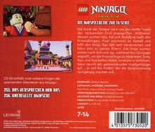 255. Das Versprechen von Ras  
256. Unerfüllte Wünsche  
LEGO NINJAGO DRAGONS RISING  
Hörspieltext und Infos auf rotem Hintergrund.
