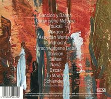 Cancion y Danza, Ungarische Melodie, Youkali, Morgen, Assyrian Woman, Illustration mit abstrakten, bunten Pinselstrichen.