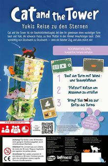 „Cat and the Tower: Yukis Reise zu den Sternen“ ist ein Geschicklichkeitsspiel. Bild zeigt einen Katzenturm.
