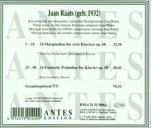 Jaan Rääts (geb. 1932): Klavierwerke, CD