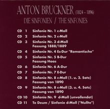 Anton Bruckner (1824-1896): Symphonien Nr.0-9, 11 CDs