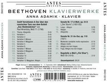 Ludwig van Beethoven (1770-1827): Klaviersonaten Nr.17 &amp; 31, CD