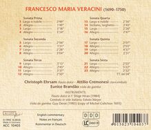 Francesco Maria Veracini (1690-1768): Sonaten Nr.1-6 f.Flöte &amp; Bc, CD