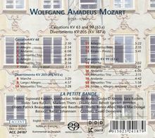 Wolfgang Amadeus Mozart (1756-1791): Cassationen KV 63 &amp; 99, Super Audio CD