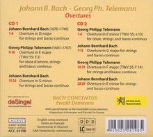 Johann Bernhard Bach (1676-1749): Ouvertüren D-Dur,e-moll,G-Dur,g-moll für Streicher &amp; Bc, 2 CDs