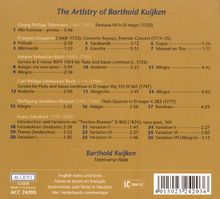 The Artistry of Barthold Kuijken, CD