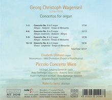 Georg Christoph Wagenseil (1715-1777): Orgelkonzerte Nr.2,3,5,6, CD