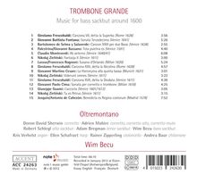 Trombone Grande - Music for bass sackbut around 1600, CD